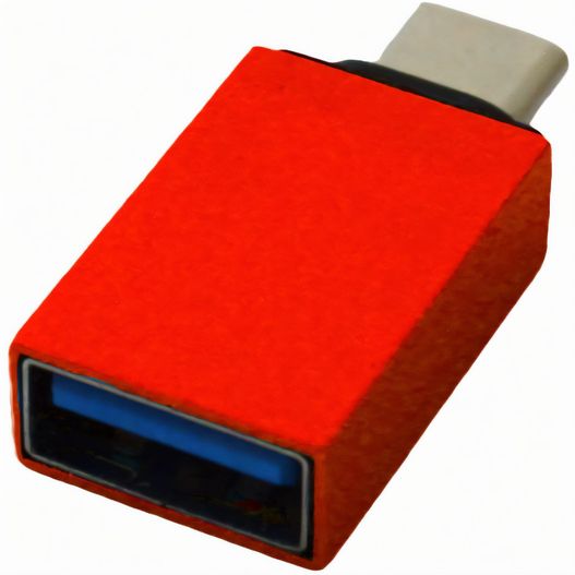 ein roter usb-laufwerk mit weißem oberteil USB-C Adapter (Bild 1)
