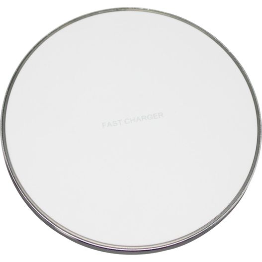 ein runder spiegel mit weißem hintergrund Wireless Charger Metal 10 W (Bild 1)