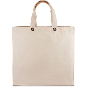 Schwere Baumwolltasche mit kurzen Henkeln