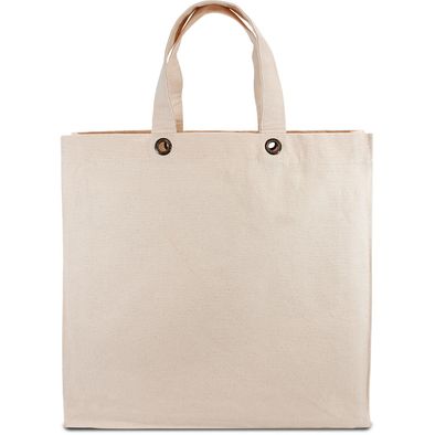 Schwere Baumwolltasche mit kurzen Henkeln