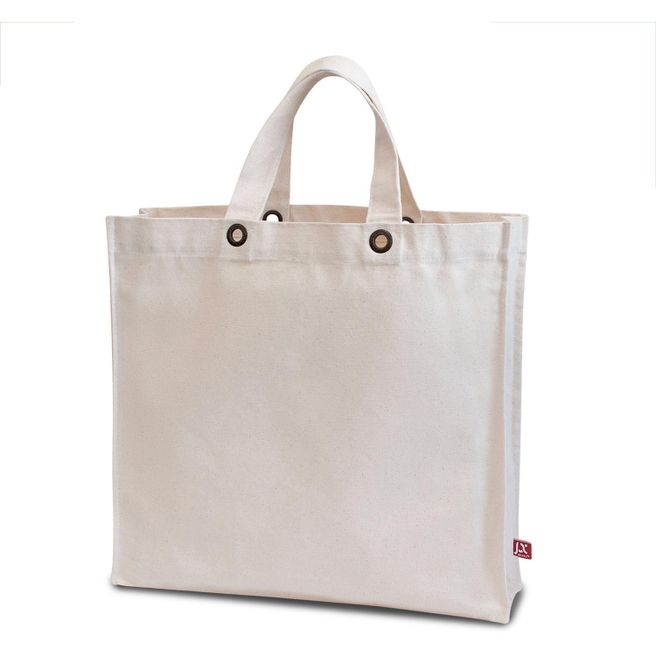 Schwere Baumwolltasche mit kurzen Henkeln