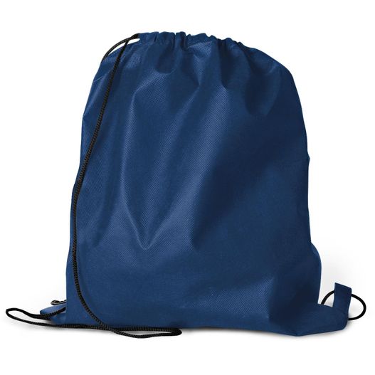 eine blaue tasche mit einer schwarzen saite darauf Rucksack mit Zuziehkordel (Bild 1)