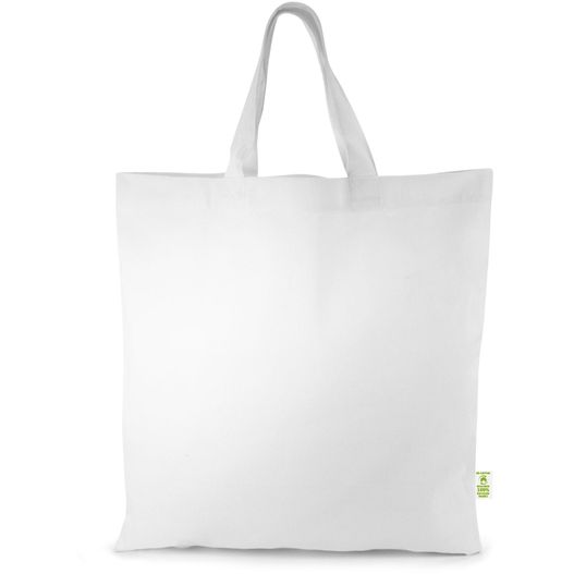 Tragetasche aus schwerer, recycelter Baumwolle mit kurzen Henkeln (Bild 1)