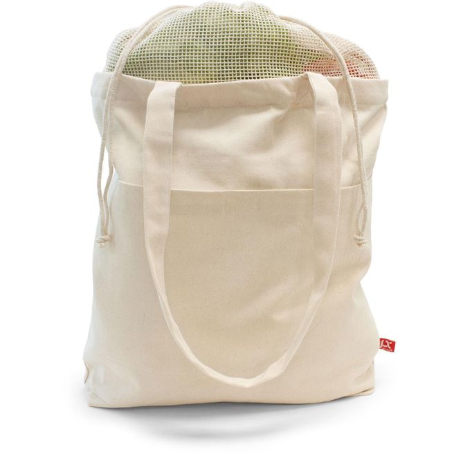 Schwere Baumwolltasche mit Netz