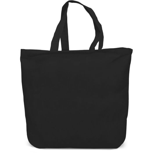Baumwolltasche mit Bodenfalte und langen Henkeln (Bild 1)