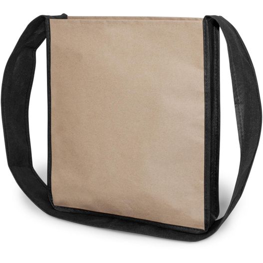 eine braune und schwarze tasche mit schwarzem griff GENF – Umhängetasche mit Tragegurt (Bild 1)