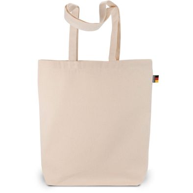 LEIPZIG – Baumwolltasche mit langen Henkeln und Bodenfalte (Made in Germany)