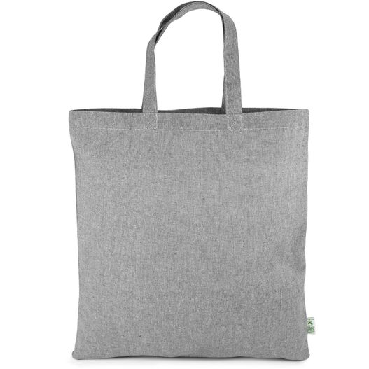 TRIER – Tragetasche aus schwerer, recycelter Baumwolle mit kurzen Henkeln (Bild 1)