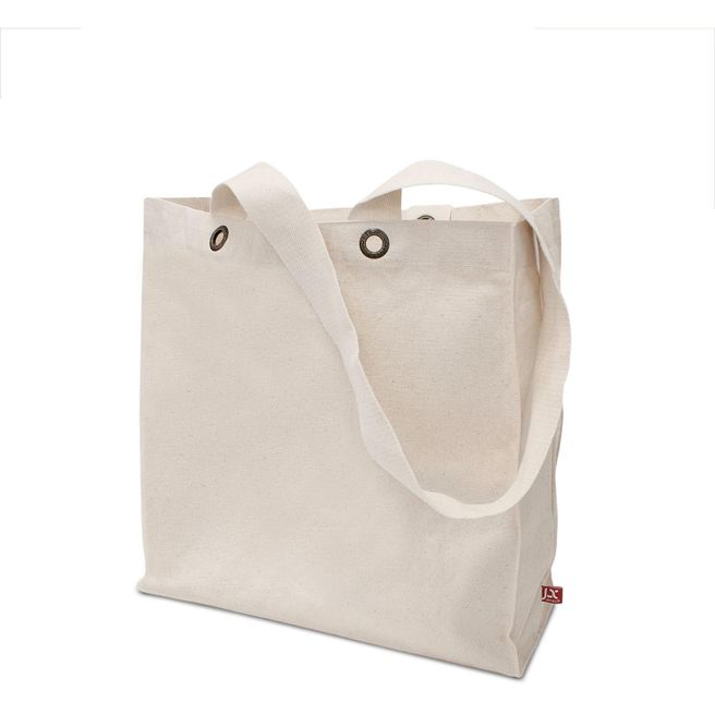 Schwere Baumwolltasche mit Boden- und Seitenfalte
