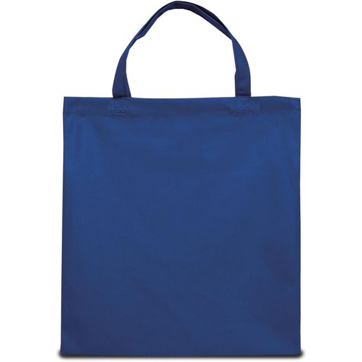 eine blaue einkaufstasche auf weißem hintergrund Tragetasche mit kurzen Henkeln (Bild 1)