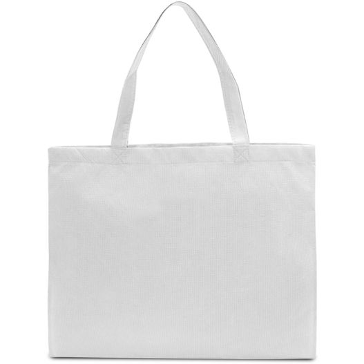 eine weiße tasche mit einem griff Tragetasche mit langen Henkeln (Bild 1)