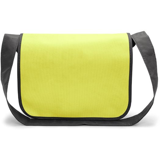 eine gelbe und schwarze tasche mit einem schwarzen armband Umhängetasche mit Tragegurt (Bild 1)