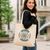 Schwere Baumwolltasche mit Boden-, Seitenfalten langen Henkeln (Bild 4)