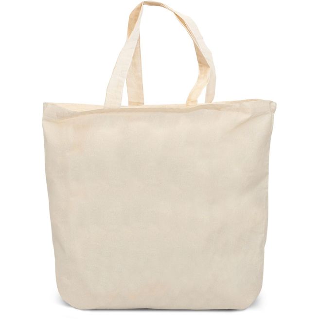 CADAQUES – Baumwolltasche mit Bodenfalte und langen Henkeln