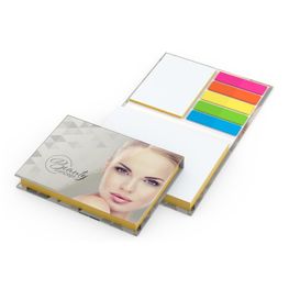 Haftnotiz-Set Prag Bookcover White Bestseller, matt-individuell, Farbschnitt gelb