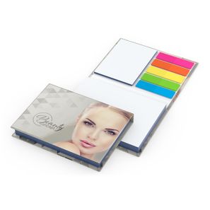 Haftnotiz-Set Prag Bookcover White Bestseller, matt-individuell, Farbschnitt blau