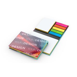 Haftnotiz-Set London Bookcover White Bestseller, gloss-individuell, Farbschnitt gelb