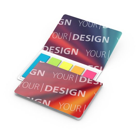 Produktabbildung Haftmarker-Set Memo-Card Papiermarker Bestseller, gloss-individuell Haftmarker-Set Memo-Card Papiermarker Bestseller, gloss-individuell (Bild 1)