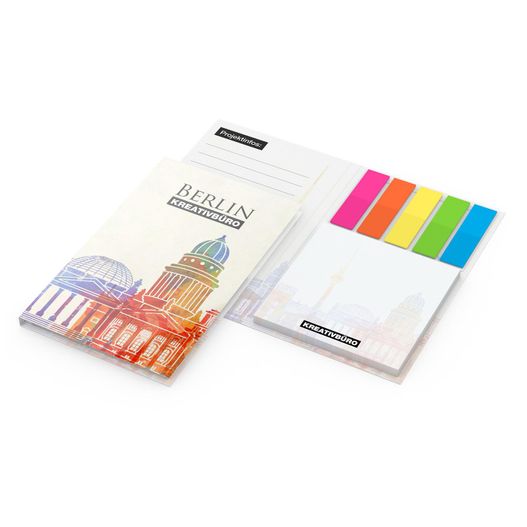 Haftnotiz-Set Berlin Softcover, 5 × 20 Filmmarker, gloss-individuell (Bild 1)