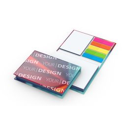 Haftnotiz-Set Prag Bookcover White Bestseller, gloss-individuell, Farbschnitt blau