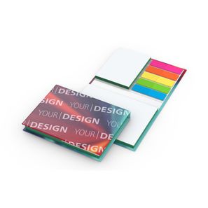 Haftnotiz-Set Budapest Bookcover White Bestseller, matt-individuell, Farbschnitt grün