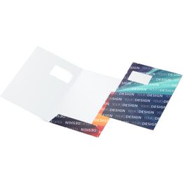 Präsentationsmappe Bestseller, Füllhöhe 1 mm, mit Fenster, 4/0farbig, Lack einseitig