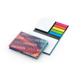 Haftnotiz-Set London Bookcover White Bestseller, matt-individuell, Farbschnitt blau