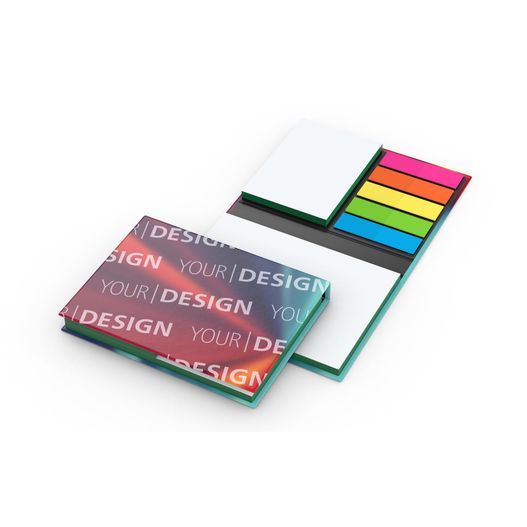 Haftnotiz-Set London Bookcover White Bestseller, matt-individuell, Farbschnitt grün (Bild 1)