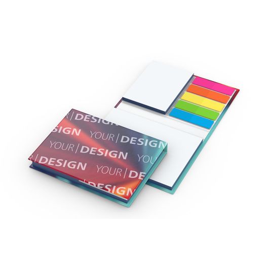 Haftnotiz-Set Budapest Bookcover White Bestseller, matt-individuell, Farbschnitt blau (Bild 1)