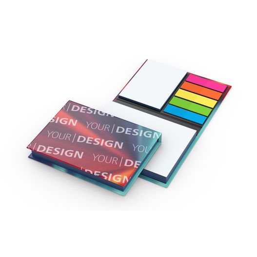 Haftnotiz-Set Wien Bookcover White Bestseller, matt-individuell, Farbschnitt blau (Bild 1)