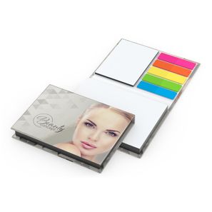 Haftnotiz-Set Prag Bookcover White Bestseller, matt-individuell, Farbschnitt schwarz