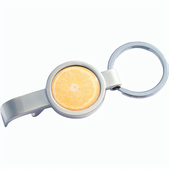 Produktabbildung ROUNDBOTTLE Schlüsselanhänger mit Flaschenöffner Chrome matt ROUNDBOTTLE Schlüsselanhänger mit Flaschenöffner Chrome matt