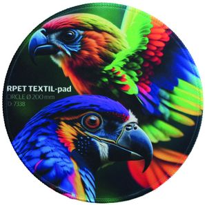 RPET TEXTIL-pad Circle 200 x 2,5 mm weiß vernähte Kante