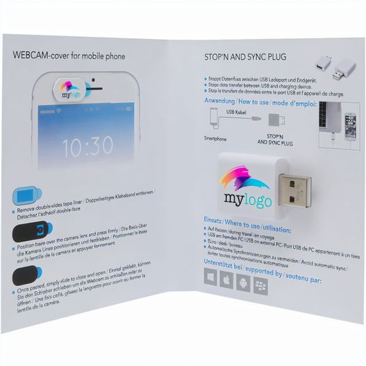 Security Set 1 STOP'N and Sync Stecker & Smartphone Webcam Cover (Bild 1)