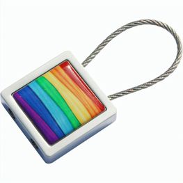 Produktabbildung QUADRASTRING Schlüsselanhänger Chrome matt QUADRASTRING Schlüsselanhänger Chrome matt