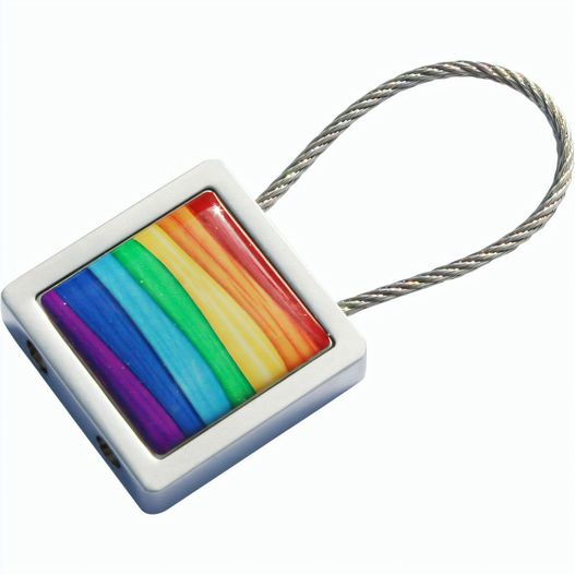 Produktabbildung QUADRASTRING Schlüsselanhänger Chrome matt QUADRASTRING Schlüsselanhänger Chrome matt (Bild 1)