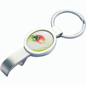 OVALBOTTLE Schlüsselanhänger Chrome matt