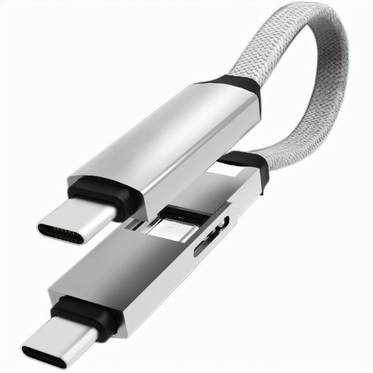 2 in 1 Alu Magnetisches Schlüsselanhänger Ladekabel (Bild 1)