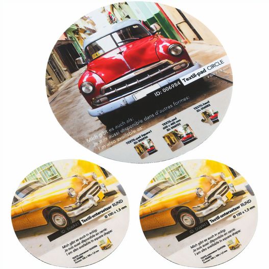 Produktabbildung SET TEXTIL-pad Circle 200 x 3 mm + 2 Untersetzer rund SET TEXTIL-pad Circle 200 x 3 mm + 2 Untersetzer rund (Bild 1)