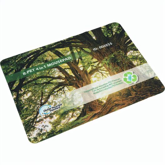 Produktabbildung RPET 4 in 1 Mikrofaser Mousepad, 165 x 220 x 1 mm RPET 4 in 1 Mikrofaser Mousepad, 165 x 220 x 1 mm (Bild 1)