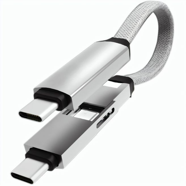 2 in 1 Alu Magnetisches Schlüsselanhänger Ladekabel