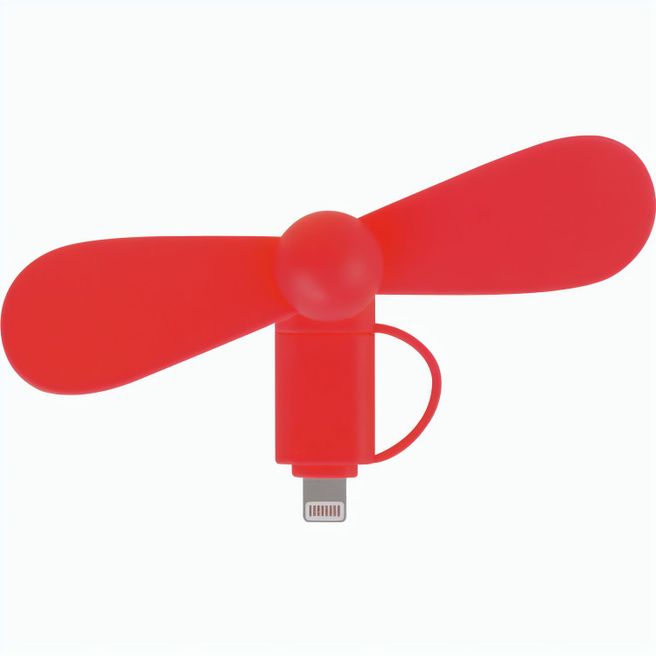 2 in 1 PROMO-Ventilator mit Lightning (Apple) und Type C USB  Anschluss