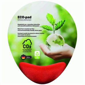 ERGO ECO-pad, Mauspad  200 x 240 mm, ca. 2 mm dick, HB Rot