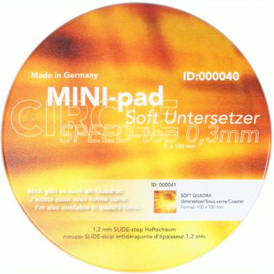 Untersetzer MINI-pad Soft-Untersetzer, Circle 100 mm, 1,5 mm dick