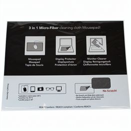 3 in 1 Mikrofaser Mousepad, Sonderform innerhalb 200 x 240 mm