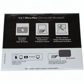 3 in 1 Mikrofaser Mousepad, Sonderform innerhalb 200 x 240 mm