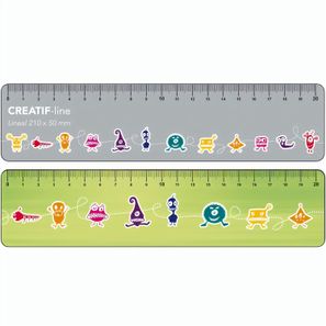 Creatif-Lineal 210 x 50 mm beidseitig bedruckt