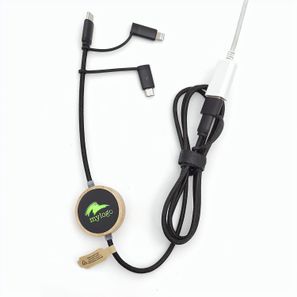 RPET 5 in 1 Ladekabel Bambus