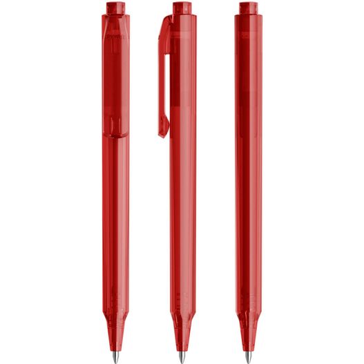 ein roter stift und ein roter kugelschreiber Pigra P04 Push Kugelschreiber (Bild 1)