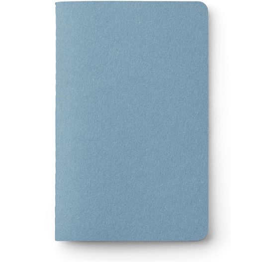 ein blaues notizbuch mit einer leeren seite auf einer weißen oberfläche Notizbuch mishmash small (9 x 14 cm / unbedruckt) (Bild 1)